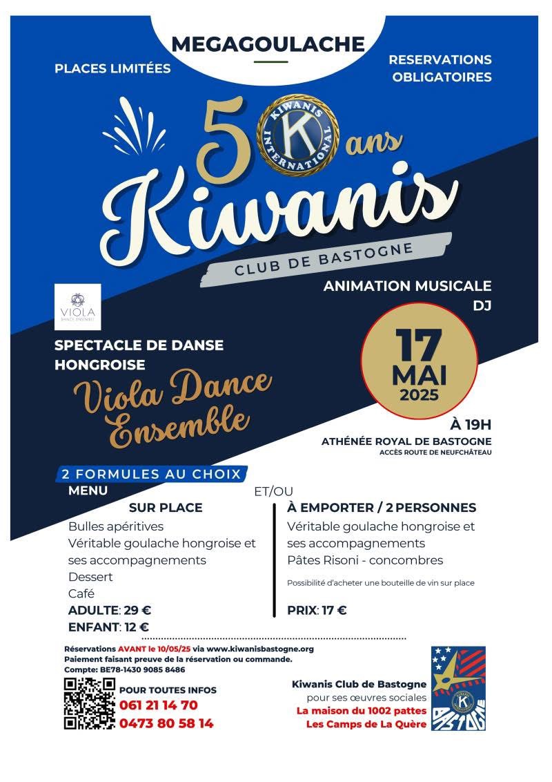A Folktone Trió a bastogne-i Kiwanis Klub 50. évfordulós gáláján